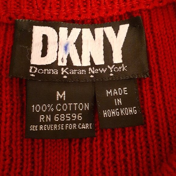 Rear vintage DKNY Relaxed  Heavy Cotton Sweater - Picture 4 of 9